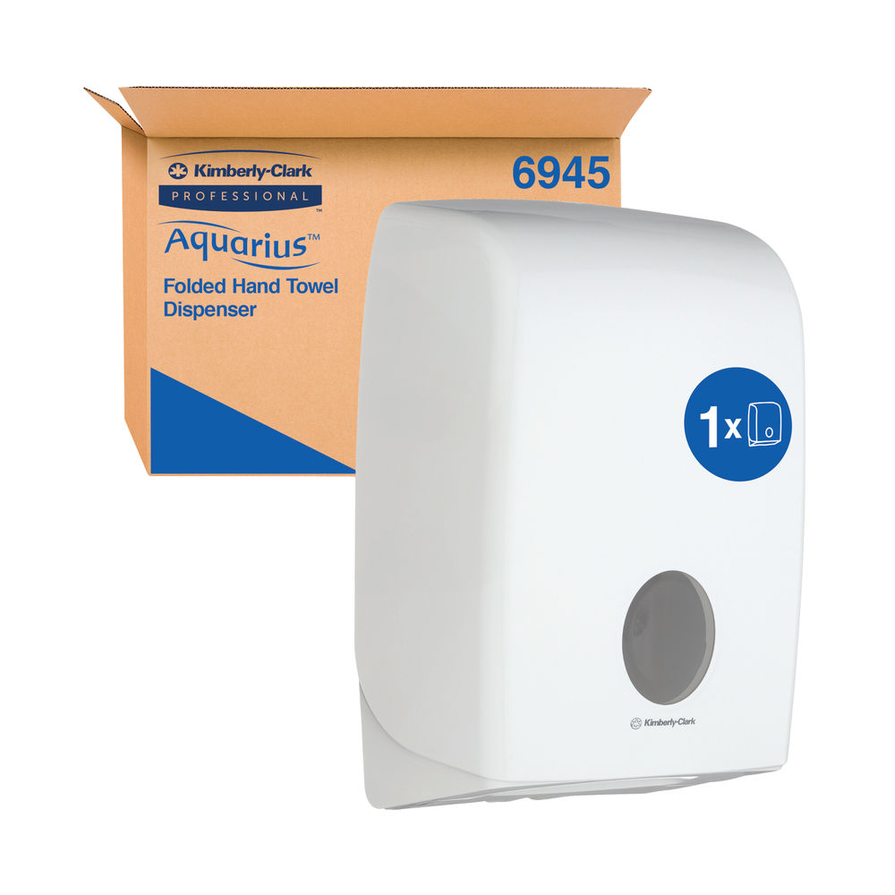 Aquarius White Folded Hand Towel Dispenser