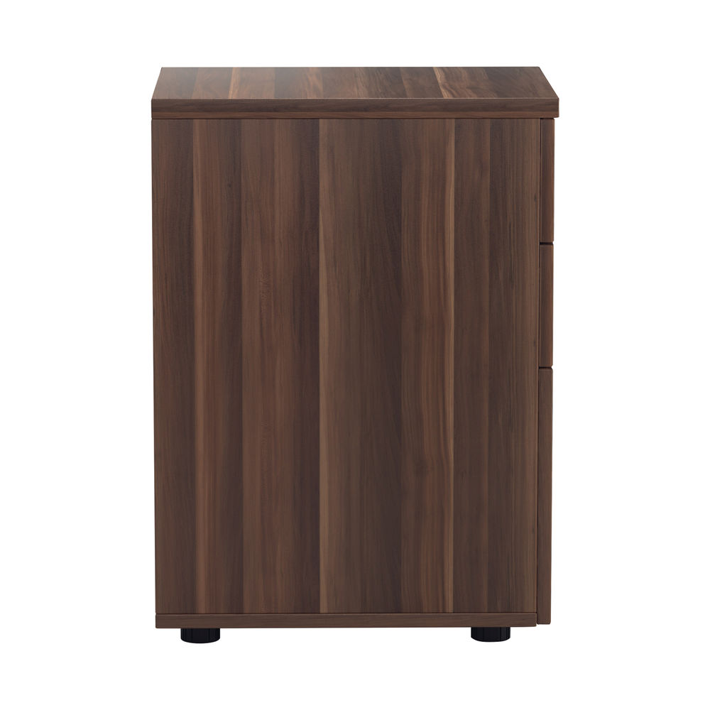 Jemini H690mm Walnut 3 Drawer Tall Mobile Pedestal