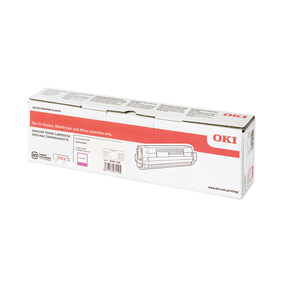 OKI C834/844 Magenta Toner Cartridge - 46861306