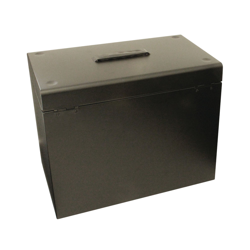 Cathedral Black A4 Lockable Metal Box File