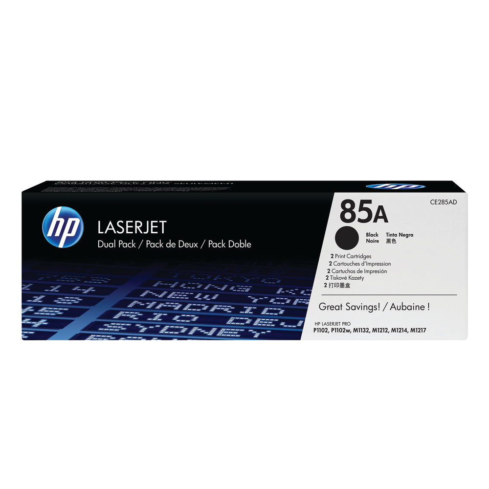 HP 85A Black Laserjet Toner Dual Pack | CE285AD