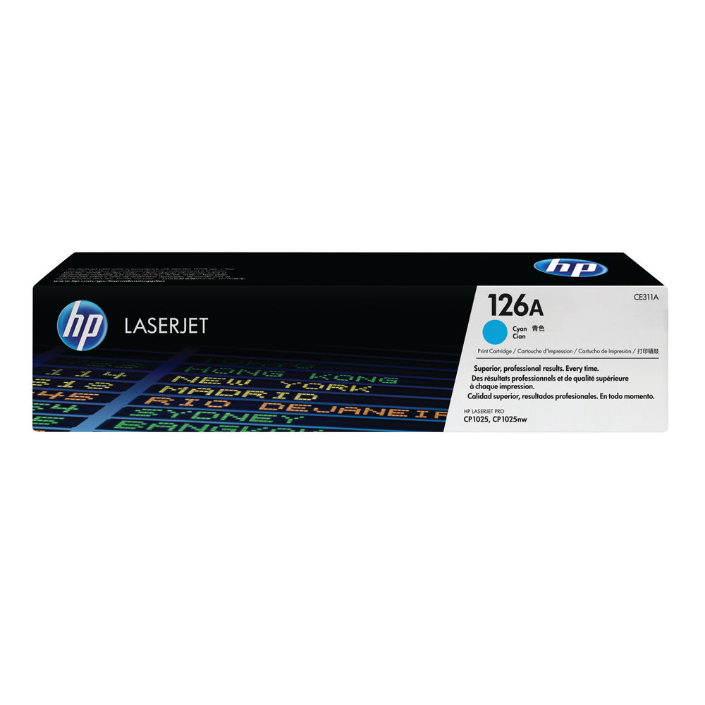 HP 126A Cyan Laserjet Toner Cartridge | CE311A