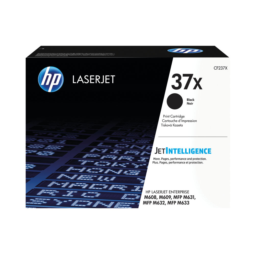 HP 37X High Yield Black Original LaserJet Toner Cartridge CF237X