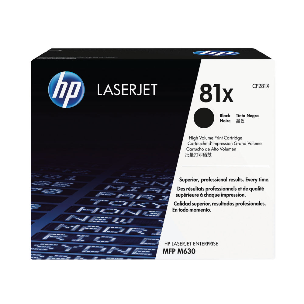 HP 81X Black Laserjet Toner Cartridge | CF281X