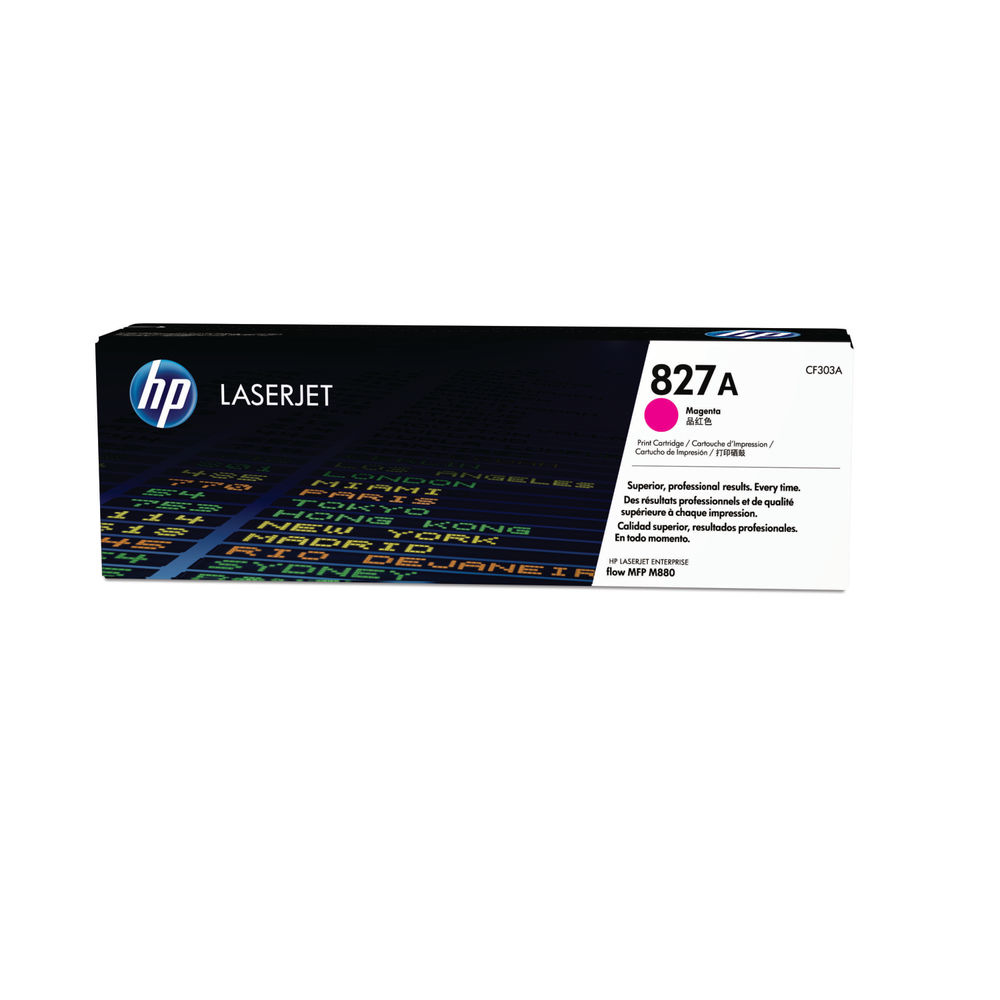 HP 827A Magenta Laserjet Toner Cartridge | CF303A