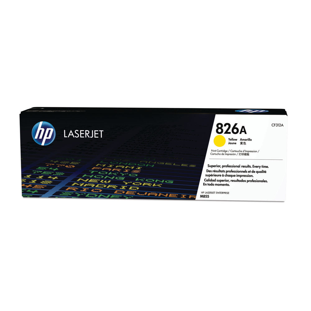 HP 826A LaserJet Toner Cartridge Yellow CF312A