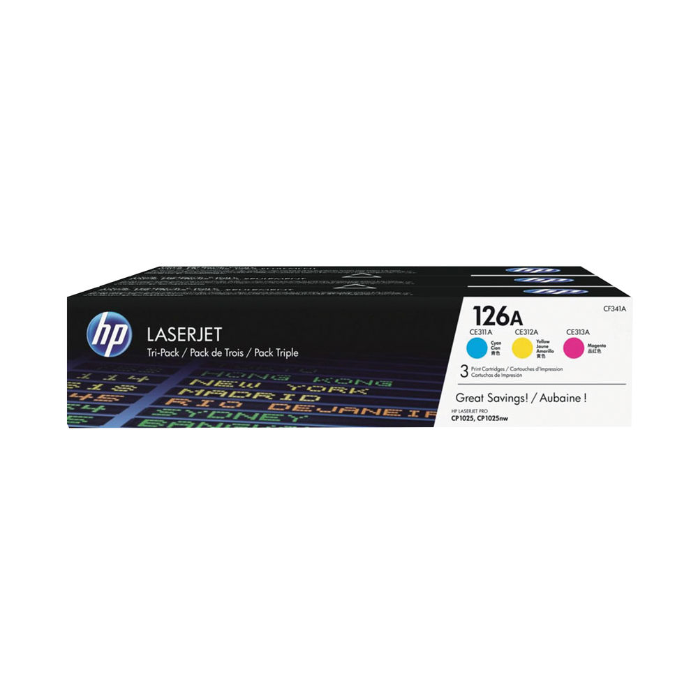 HP 126A Colour Laserjet Toner Tri Pack | CF341A