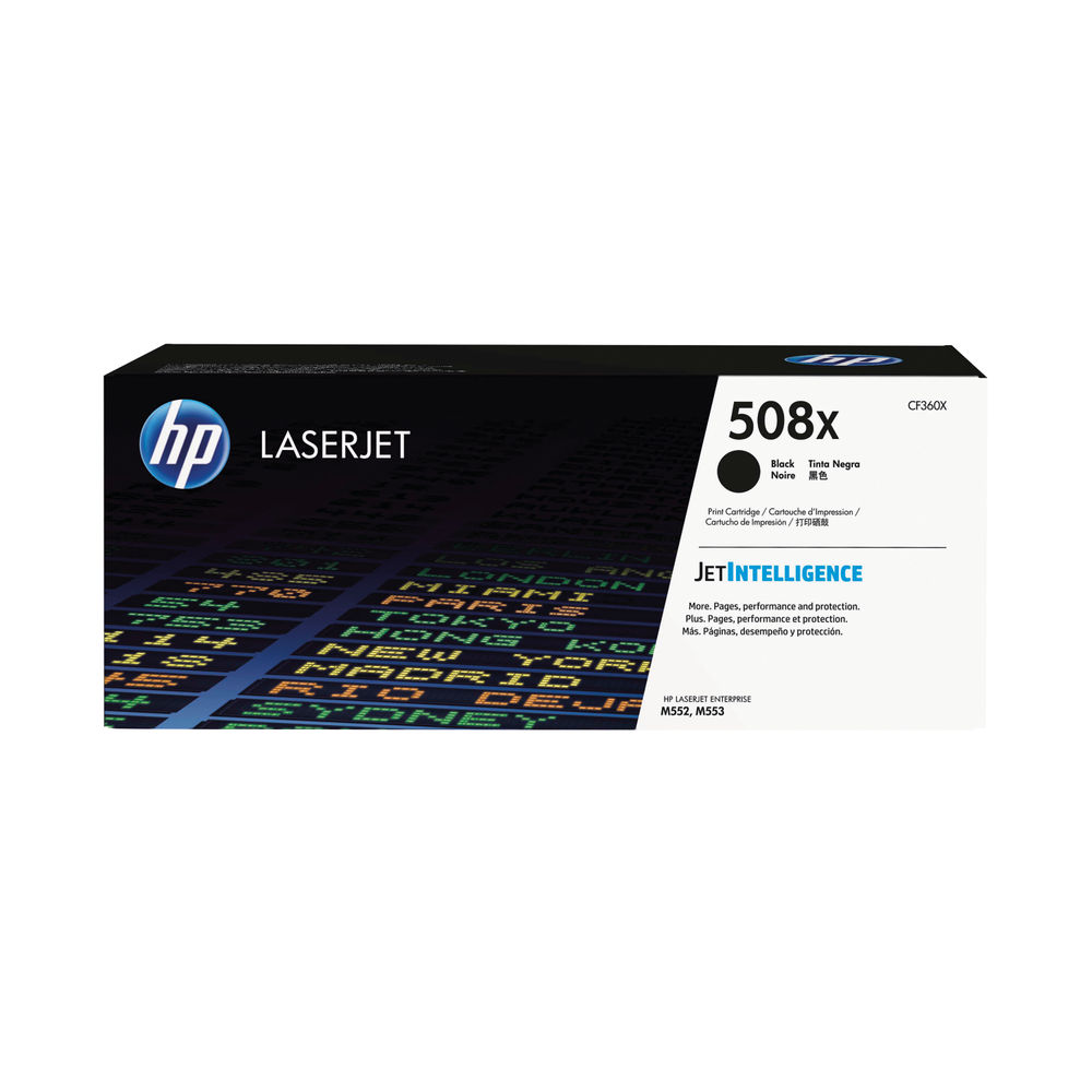 HP 508X High Capacity Black Laserjet Toner Cartridge | CF360X