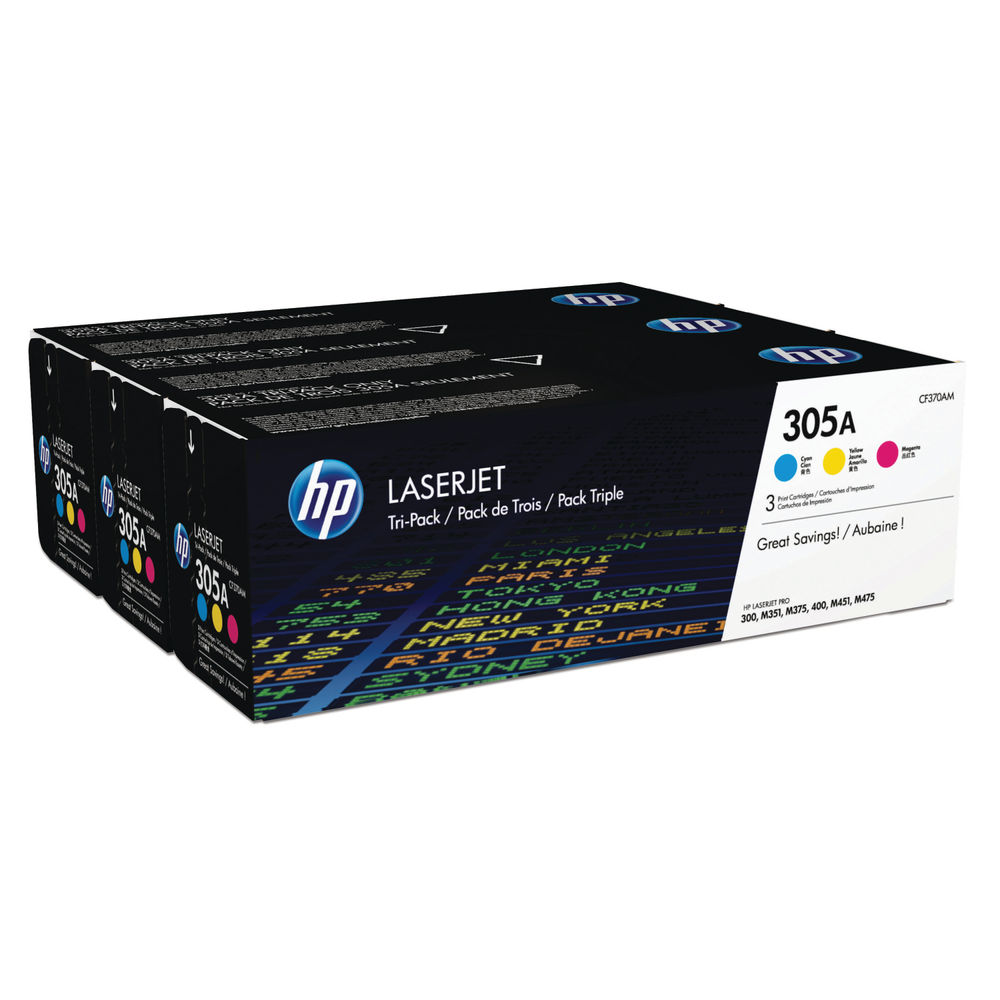 HP 305A Colour Laserjet Toner Tri Pack | CF370AM