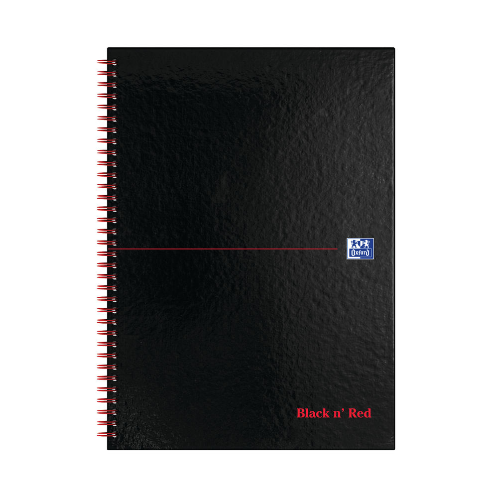 Black n' Red Wirebound A-Z  Hardback Notebook A4 (Pack of 5) 100080232