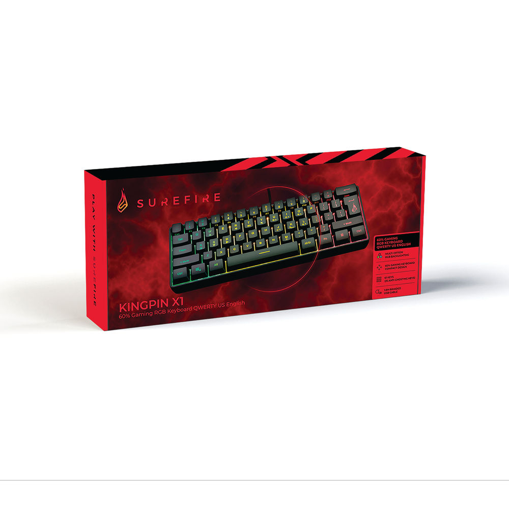 SureFire KingPin X1 Compact Gaming Keyboard RGB US English