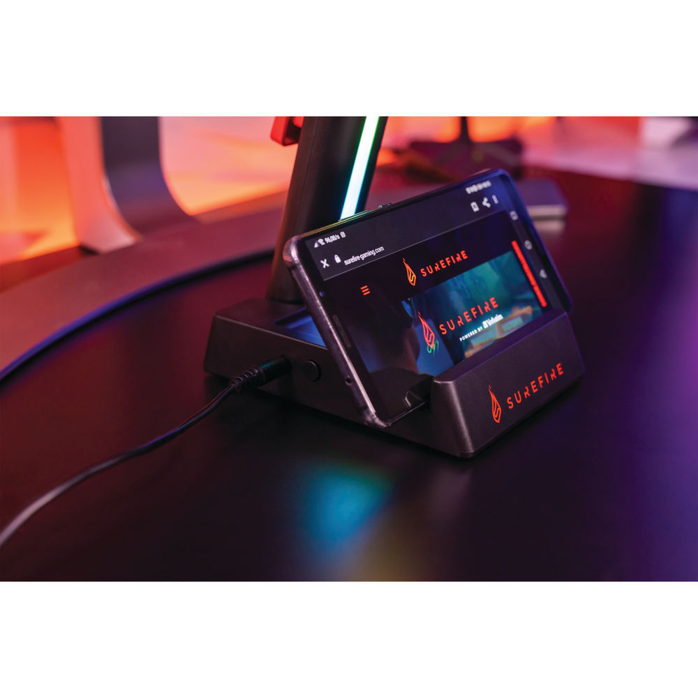 SureFire Vinson N1 Dual Balance Gaming RGB Headset Stand Red