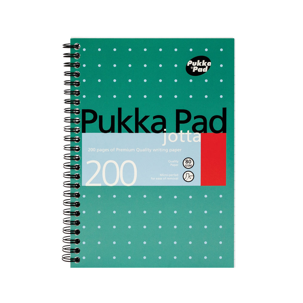 Pukka Pad Ruled Wirebound Metallic Jotta A5 Notebooks (Pack of 3) JM021