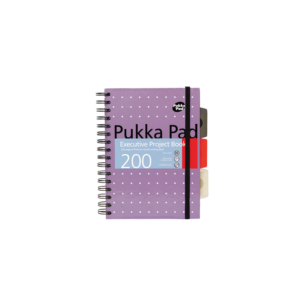 Pukka Pad Executive Ruled Wirebound Project Book A5 (Pack of 3) 6336-MET