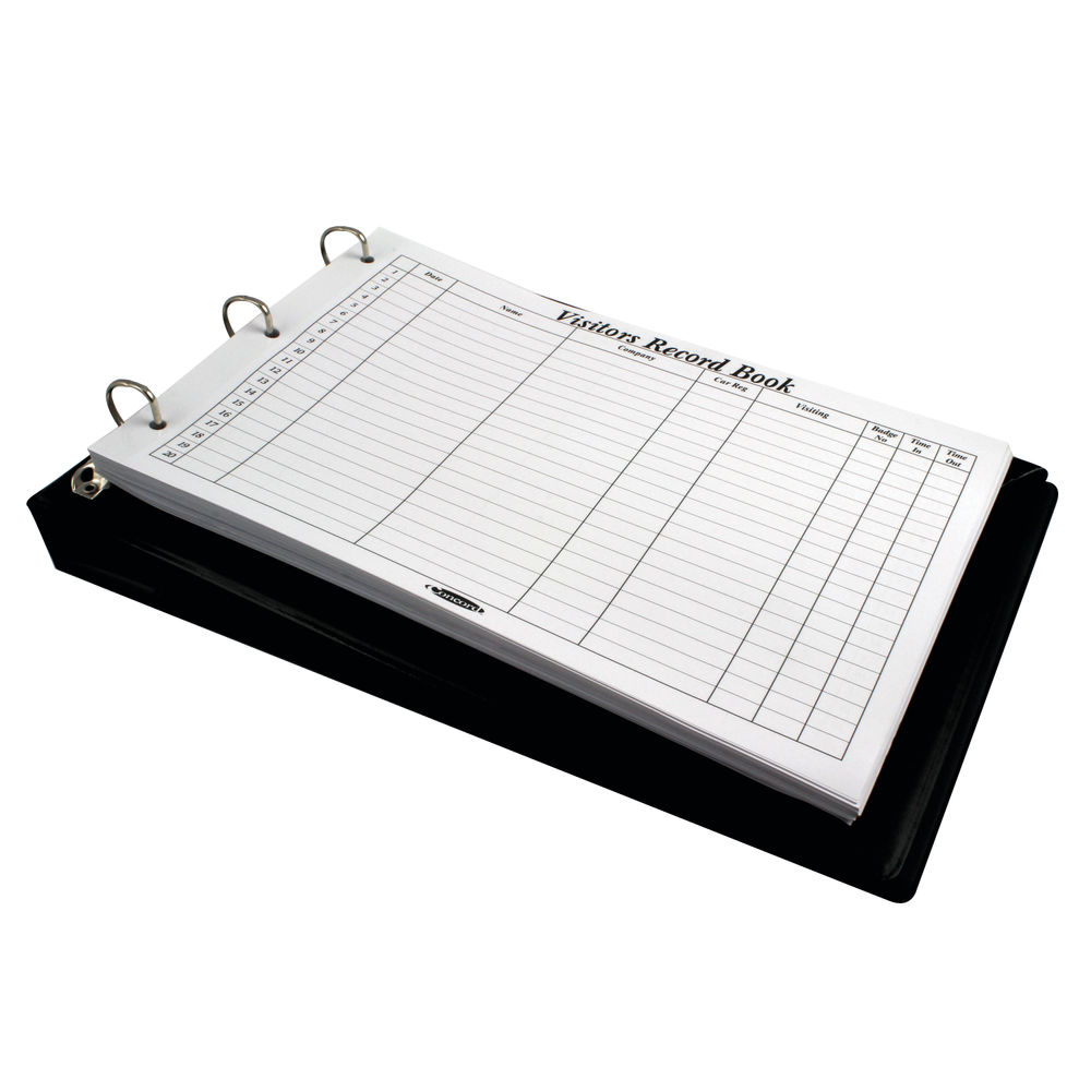 Concord Visitor Book A4 Landscape Black 85710/CD14