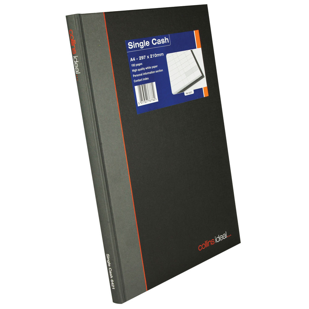 Collins Ideal A4 Single Ruled Cash Book | 6421