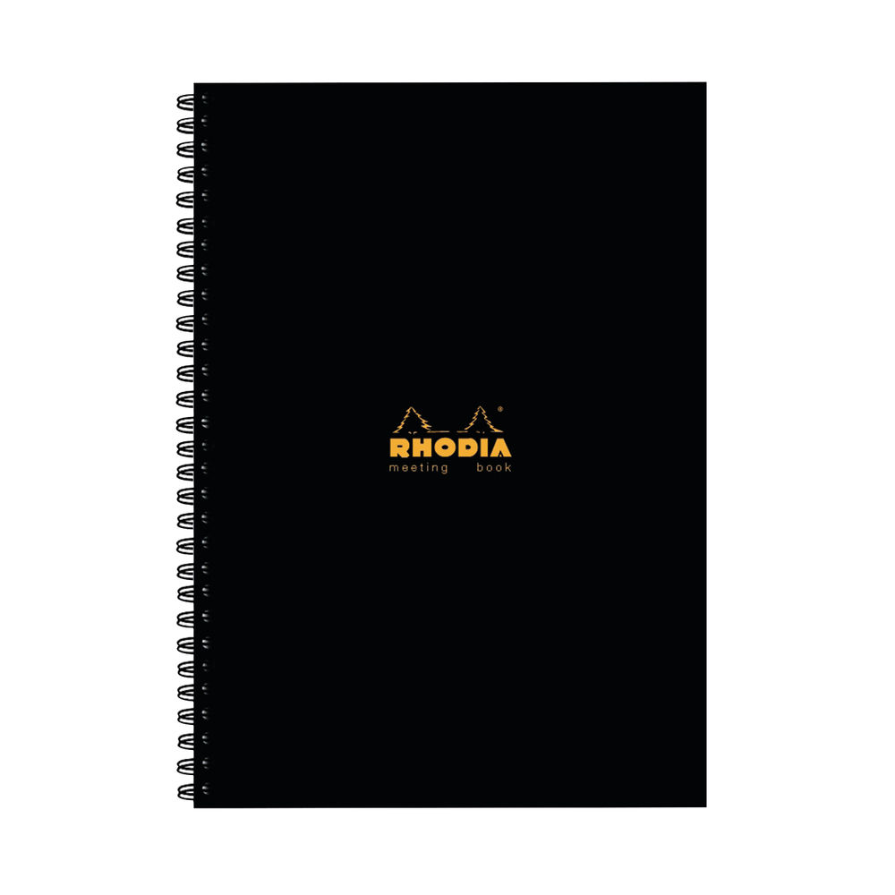 Rhodia Meeting A4 Book Wirebound Hardback Black 160 Pages (Pack of 3) 119238C