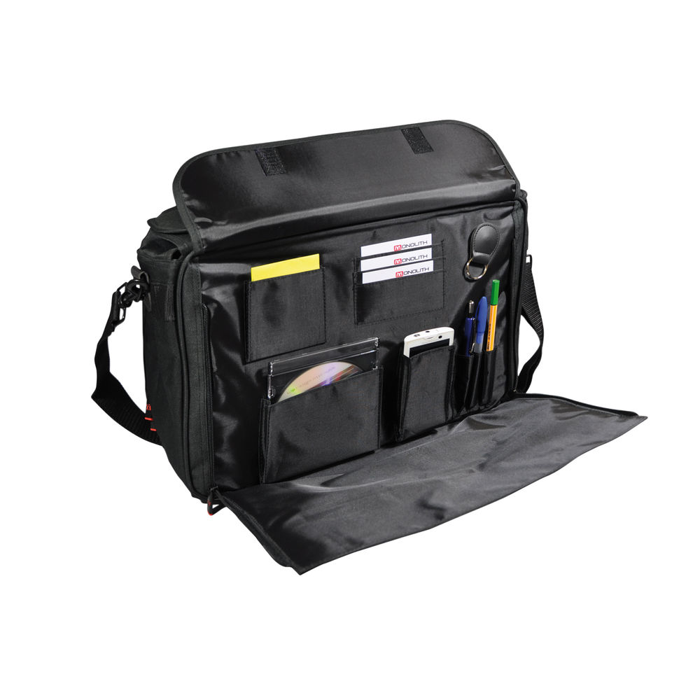 Monolith Polycanvas Pilot Case with Organiser Compartment Black 2168