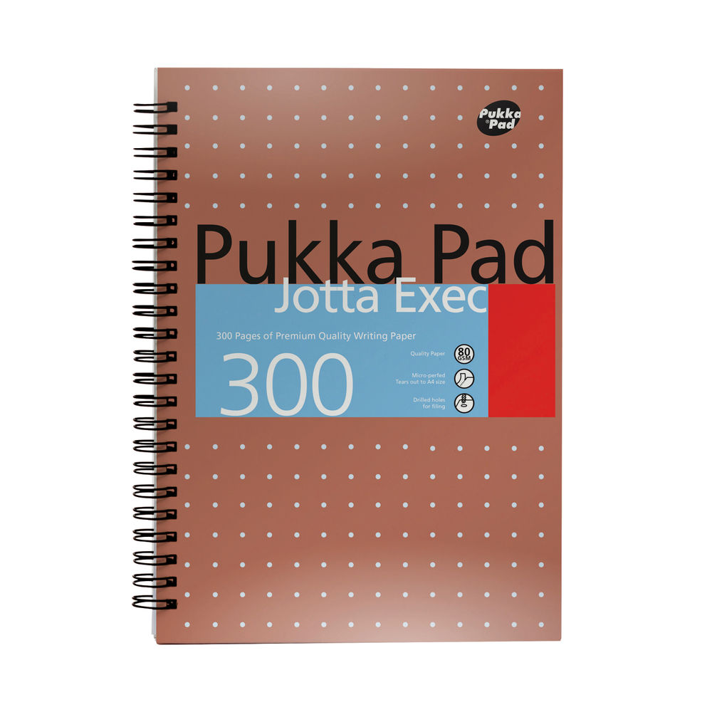 Pukka Pad Ruled Metallic Wirebound Executive Jotta Notepad 300 Pages A4+ (Pack o