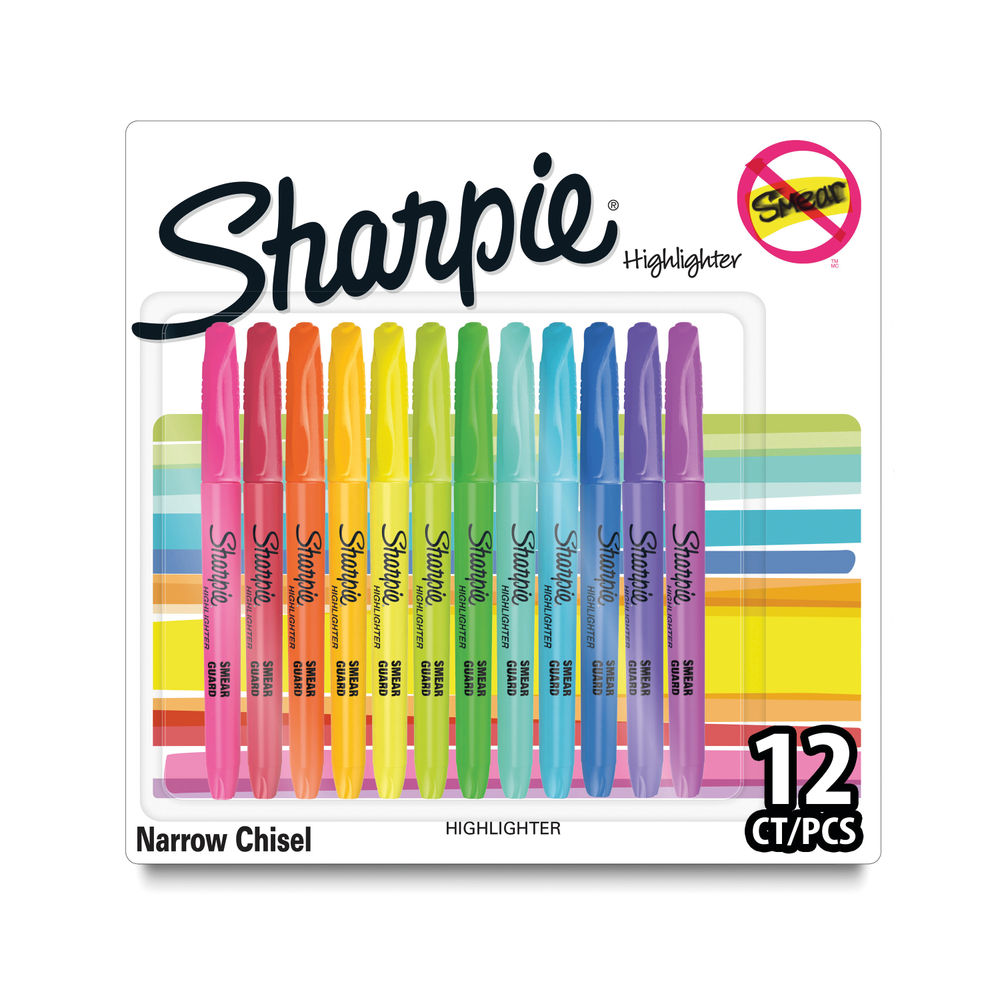 Sharpie Pocket Highlighters Chisel Tip Assorted (Pack of 12) 2223753