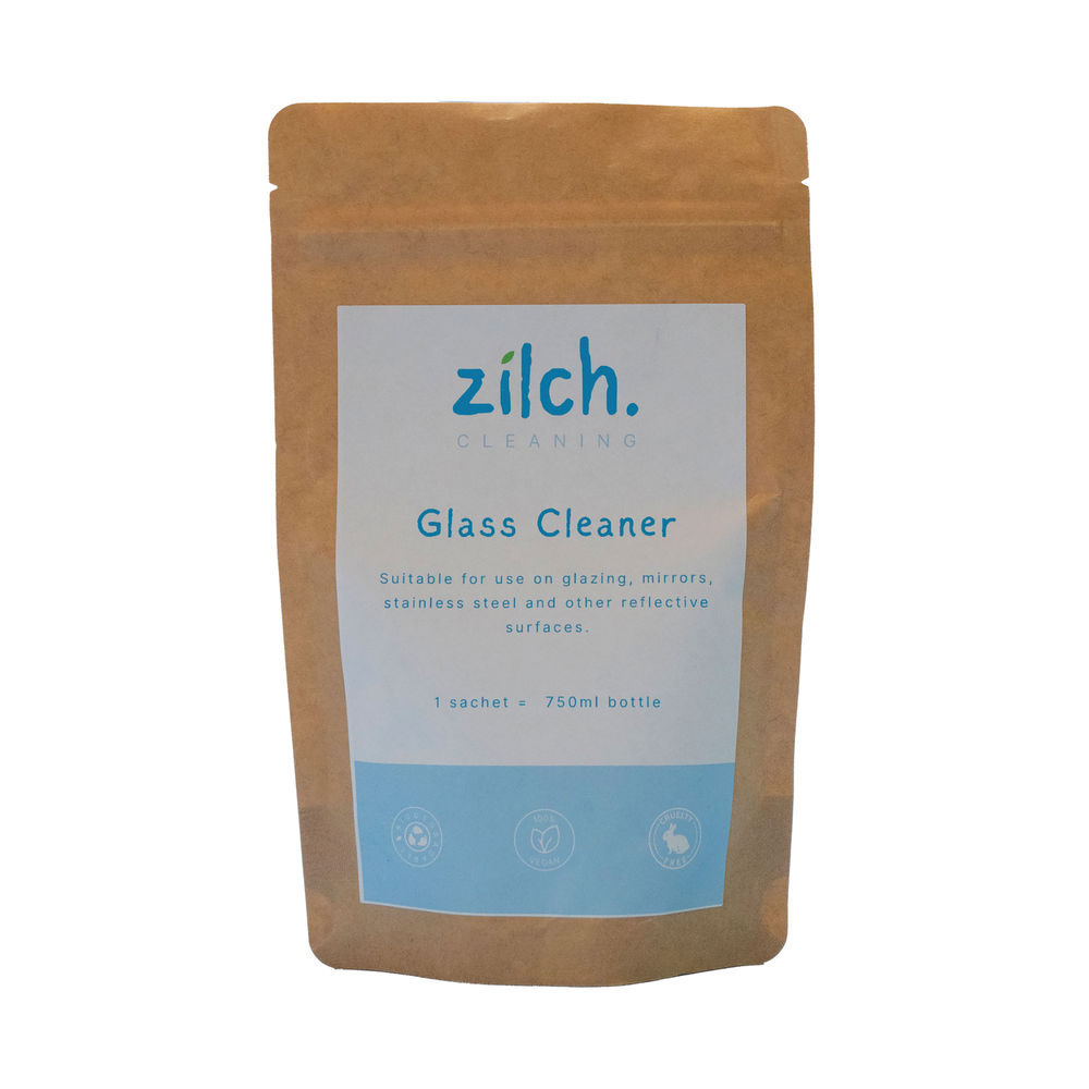 Zilch Glass Cleaner Refill Pouch (Pack of 10) SCWS750GSP-10