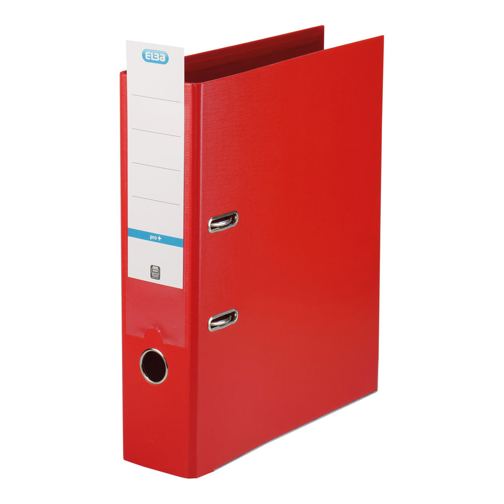 Elba A4 Red 70mm Plastic Lever Arch File