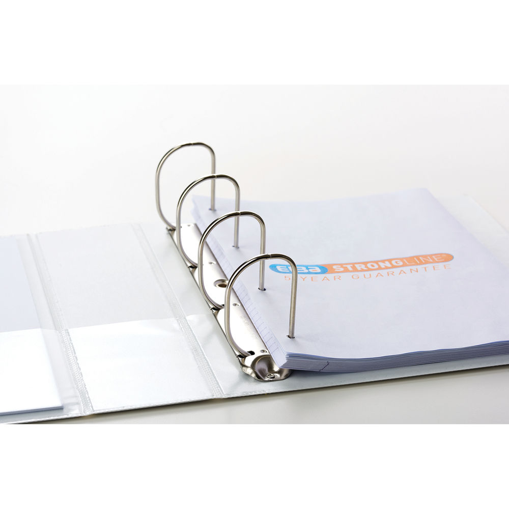 Elba Panorama 65mm 4 D-Ring Binder A4+ White (Pack of 10)