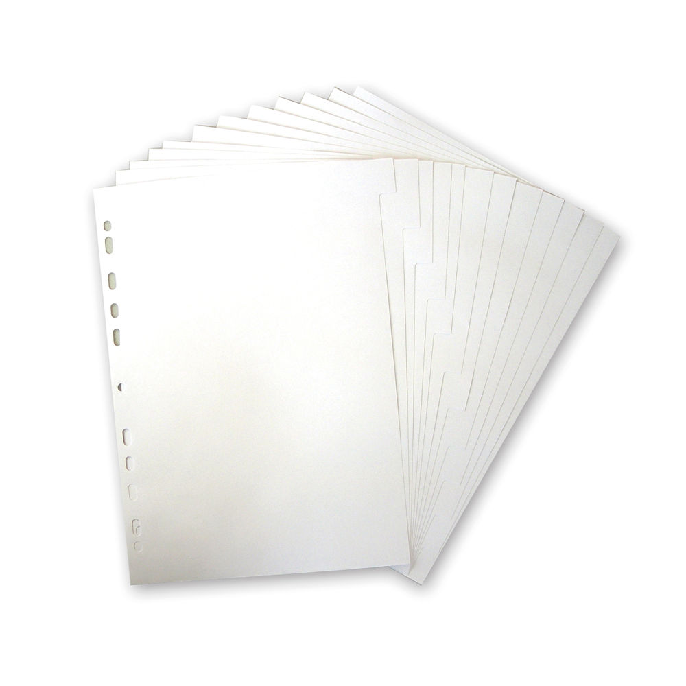 Elba A4 White, Plain Tabs 12 Part Index Divider