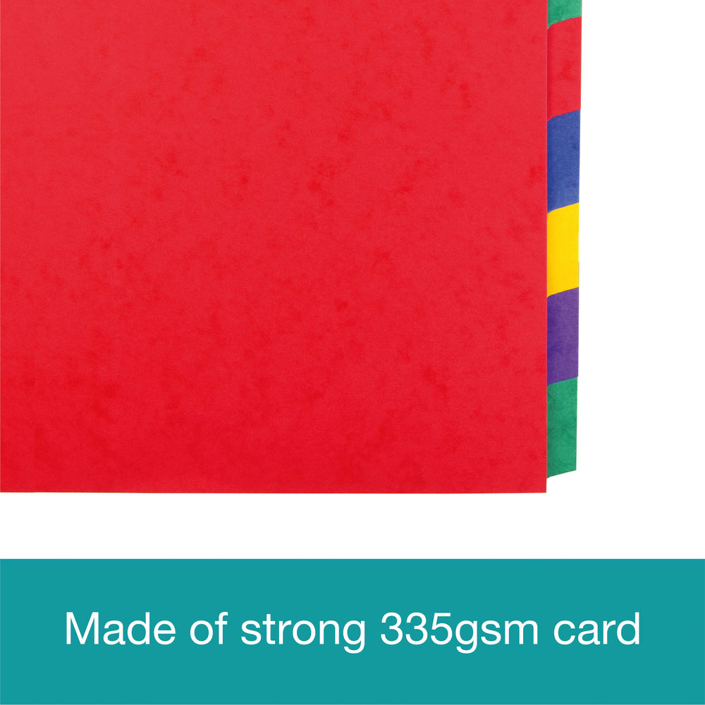 Elba A4 Extra Wide Coloured 10 Part Index Dividers