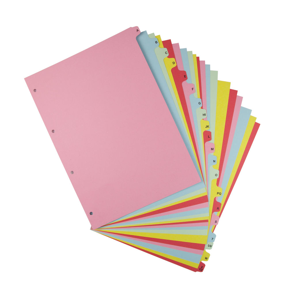 Elba A-Z Card Dividers A4 Assorted