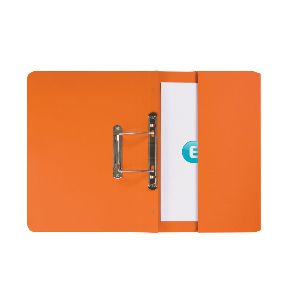 Elba Stratford Foolscap Orange Pocket Files 32mm (Pack of 25)