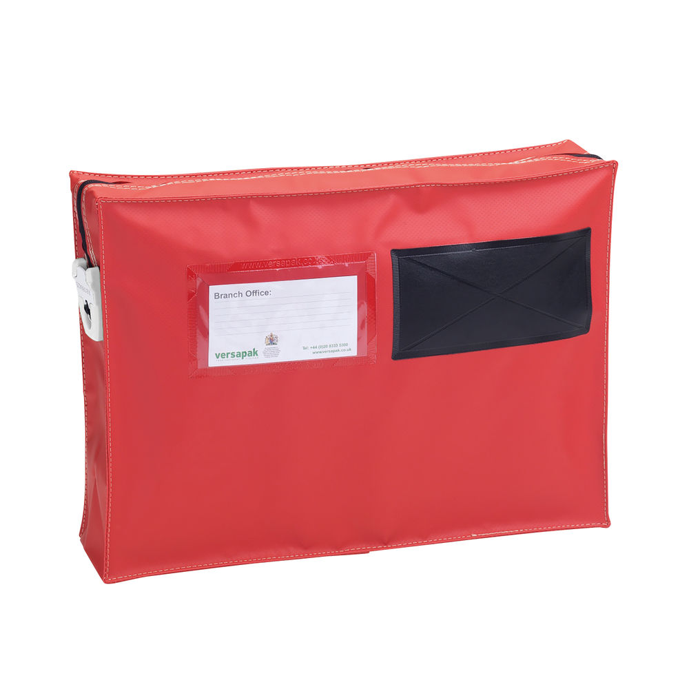 Versapak Red Small Mail Pouch With Gussett - ZG1_T2SEAL