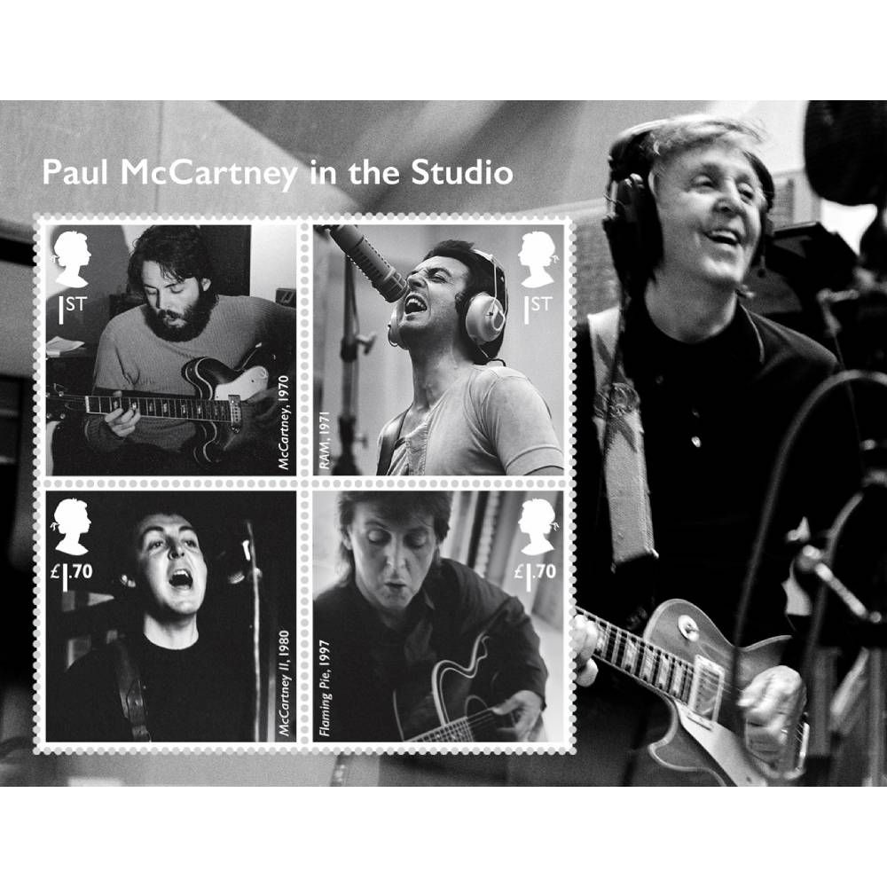 Paul McCartney in the studio Miniature Sheet