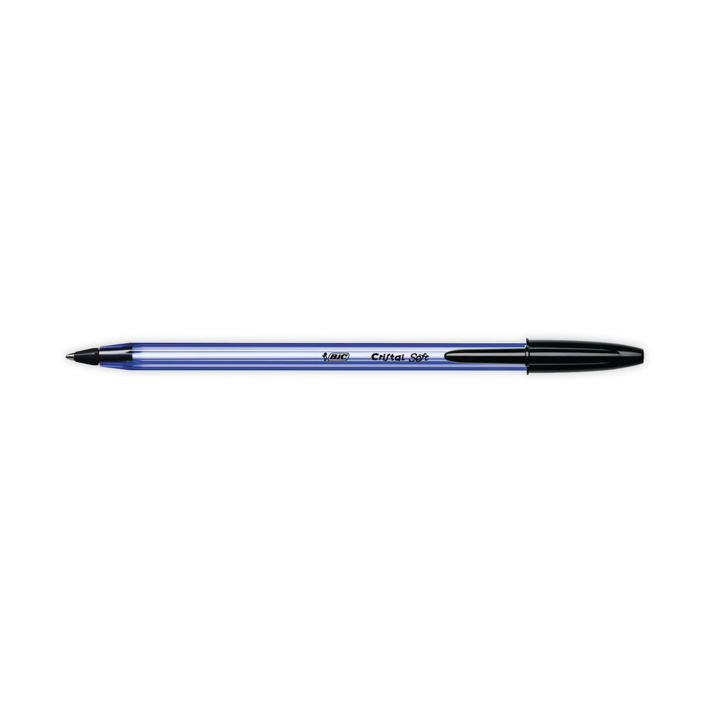 BIC Cristal Soft Ball Pens - Pack of 10 - Blue Colour - Medium Point (1.2  mm) - Smooth Writing and Long-Lasting Ink