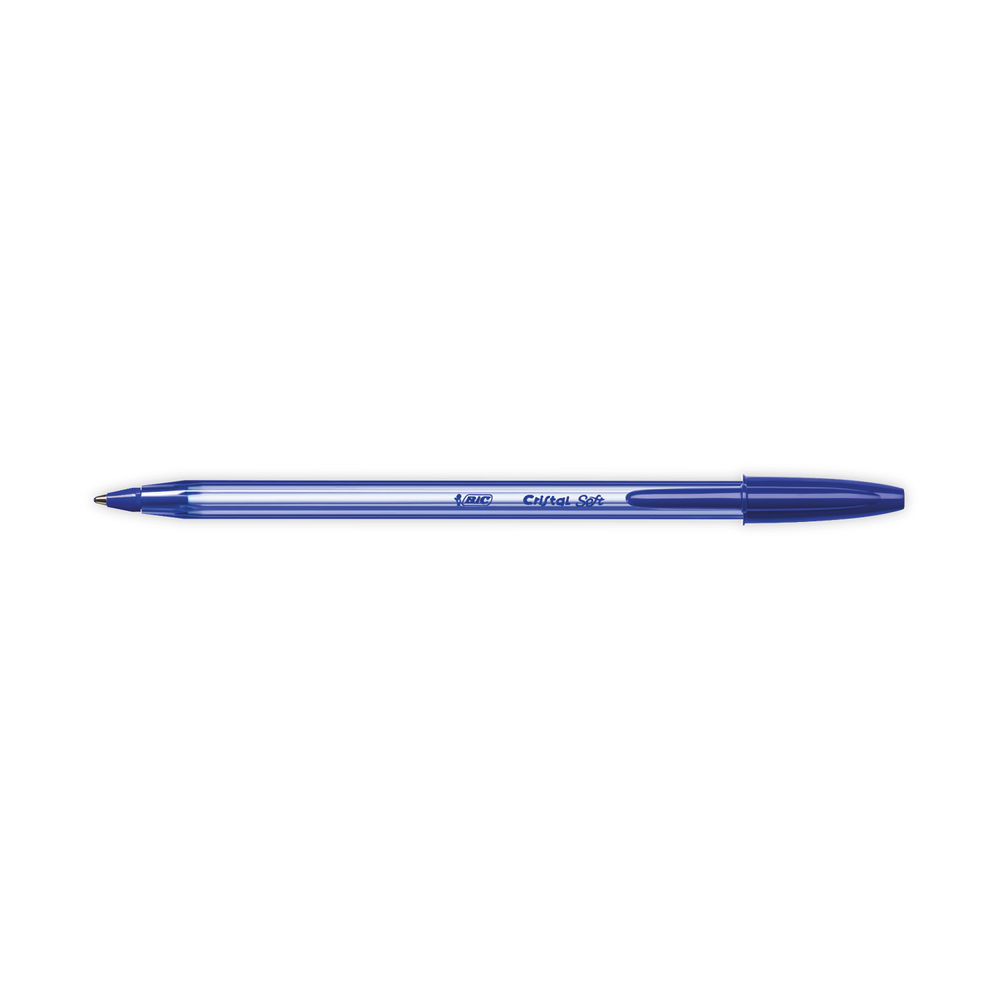 BIC Cristal Soft Blue Medium Ballpoint Pen (Pack of 50)