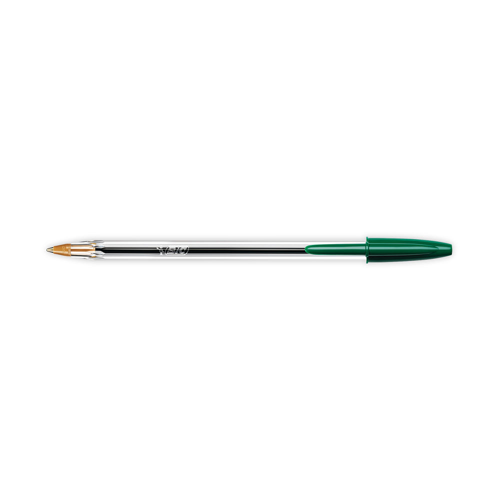 BIC Cristal Original Green Medium Ballpoint Pen (Pack of 50)