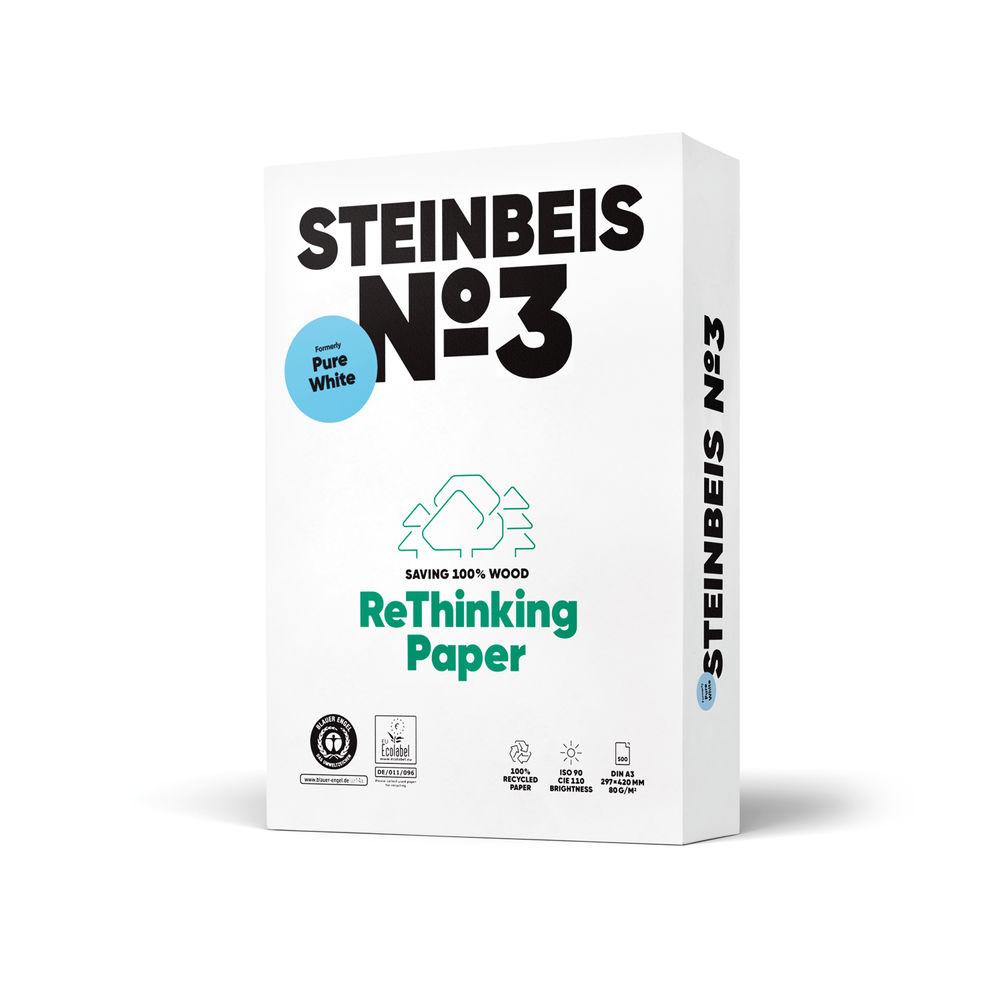 Steinbeis No.3 A3 Pure White 80gsm Paper (Pack of 2500)