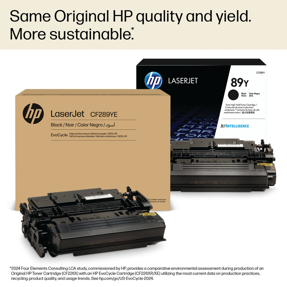 HP 89YE EvoCycle Original LaserJet Toner Cartridge High Yield Black CF289YE