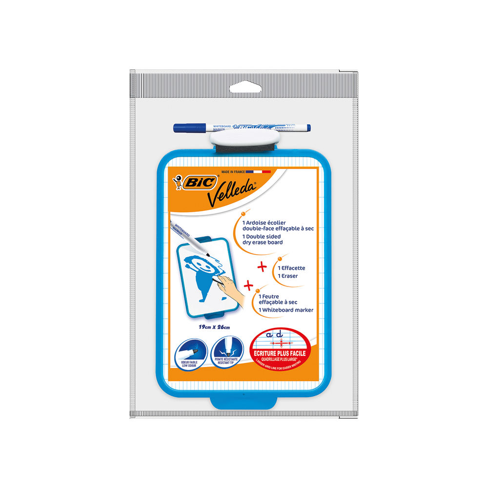 Bic Velleda Drywipe Board Blue 190x260mm 841360