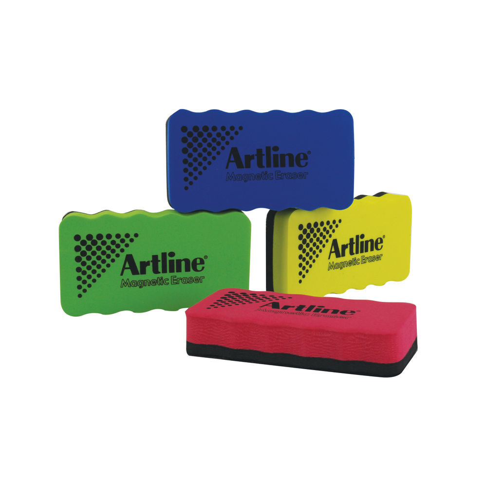 Artline Smiley Whiteboard Eraser Assorted (Pack of 4) ERT-mmS-GB4