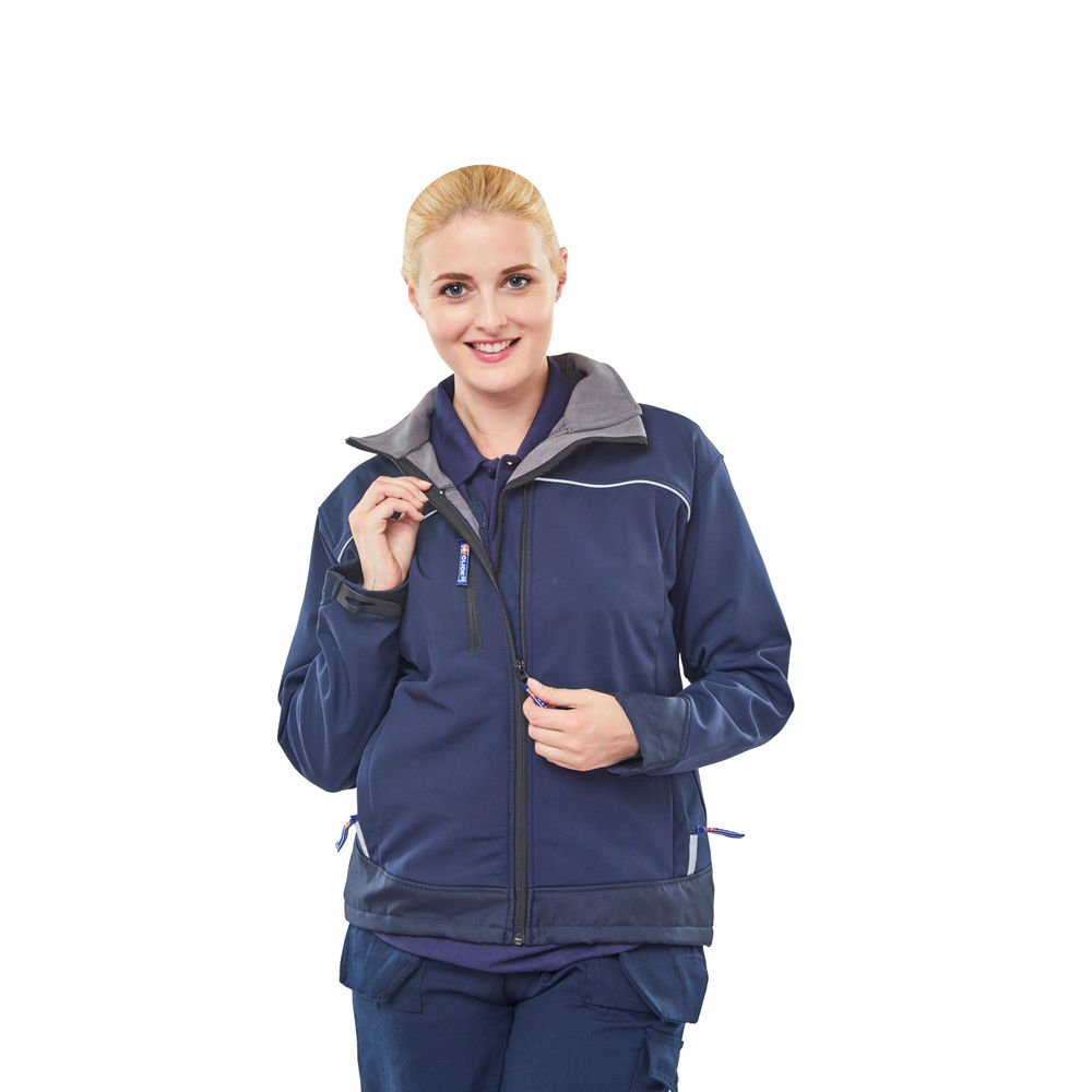 Beeswift Ladies Soft Shell Jacket Navy Blue XL LSSJNXL