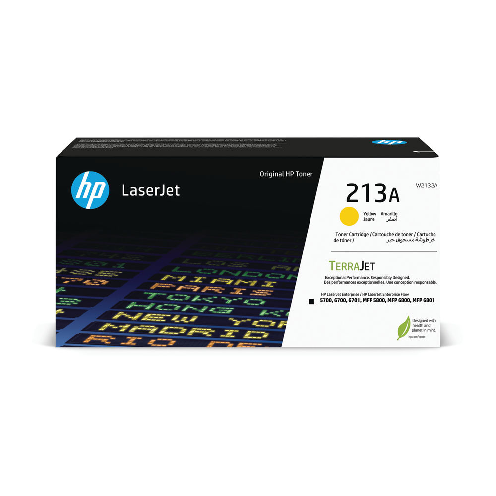 HP 213A Original LaserJet Toner Cartridge Yellow W2132A