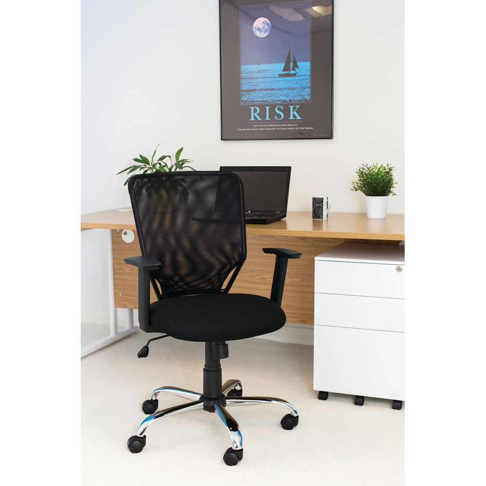 First Black Mesh Task Office Chair