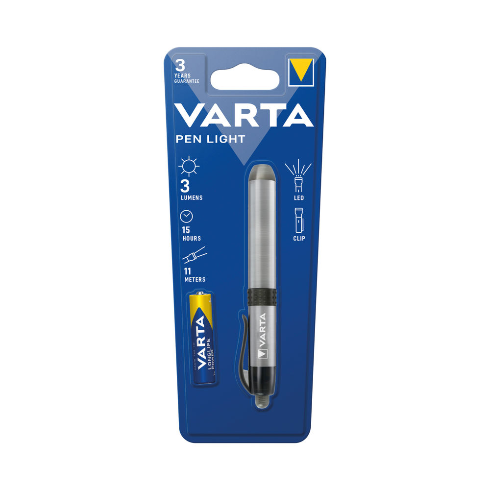 Varta LED Pen Light plus AAA Battery Silver