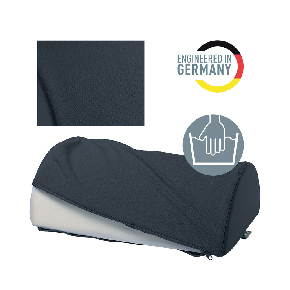 Leitz Ergo Cosy Velvet Grey Desk Foot Rest