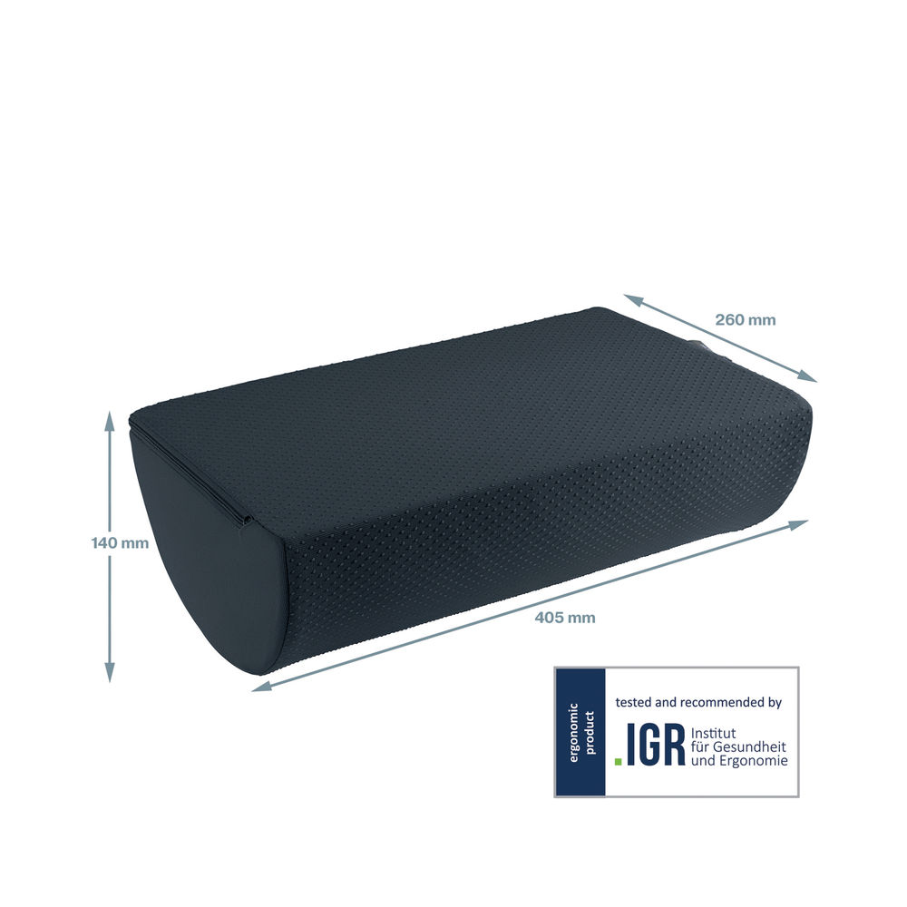 Leitz Ergo Cosy Velvet Grey Desk Foot Rest