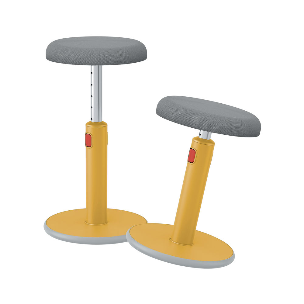 Leitz Ergo Cosy Active Sit/Stand Stool 370x370x690mm Warm Yellow