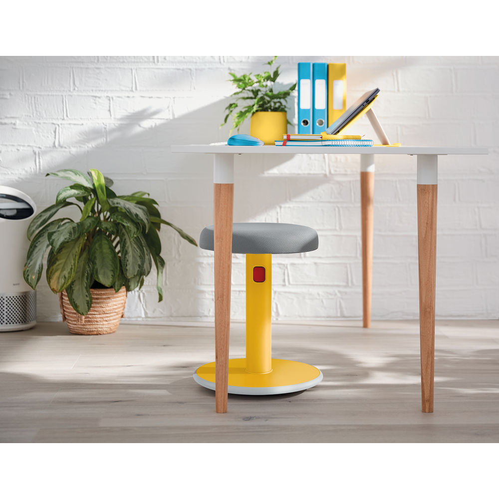 Leitz Ergo Cosy Active Sit/Stand Stool 370x370x690mm Warm Yellow