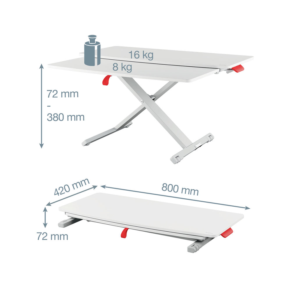 Leitz Ergo Cosy Standing Desk Converter with Sliding Tray