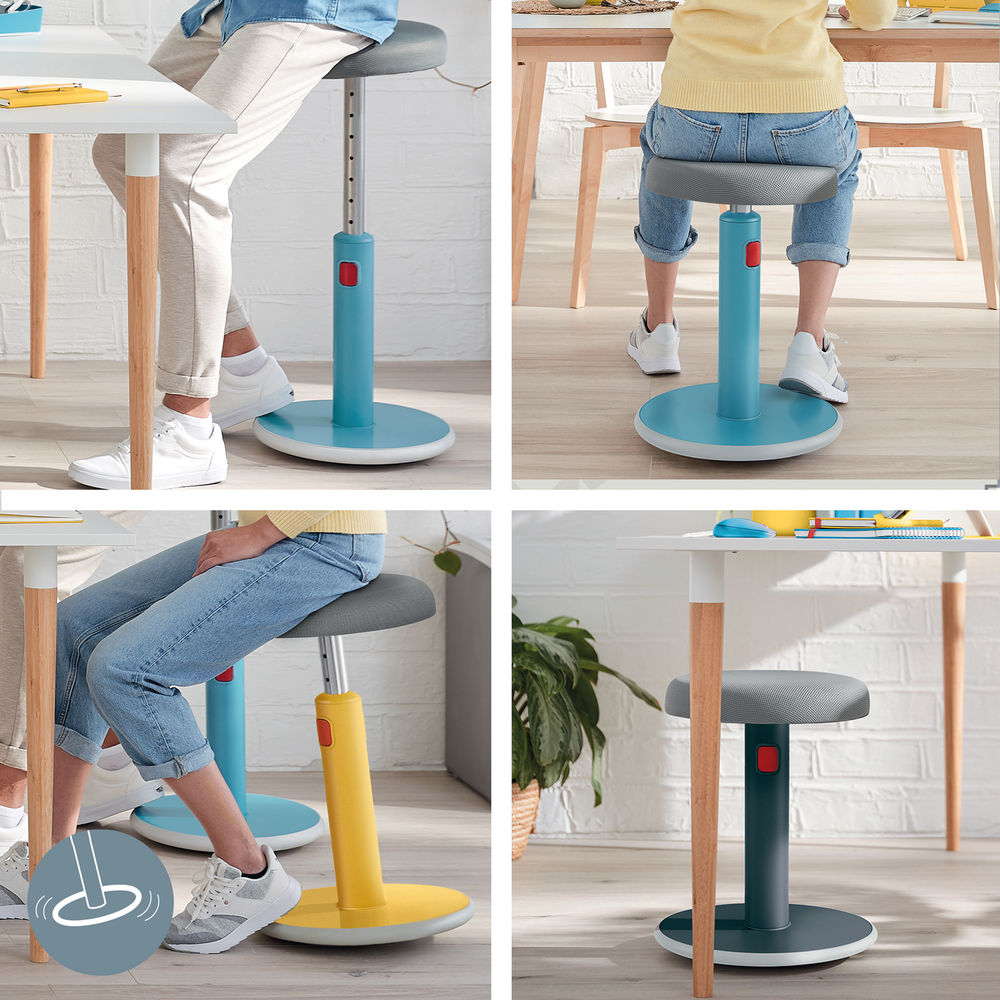 Leitz Ergo Cosy Active Sit/Stand Stool 370x370x690mm Warm Yellow